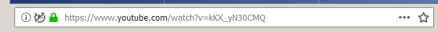 YouTube — URL bar